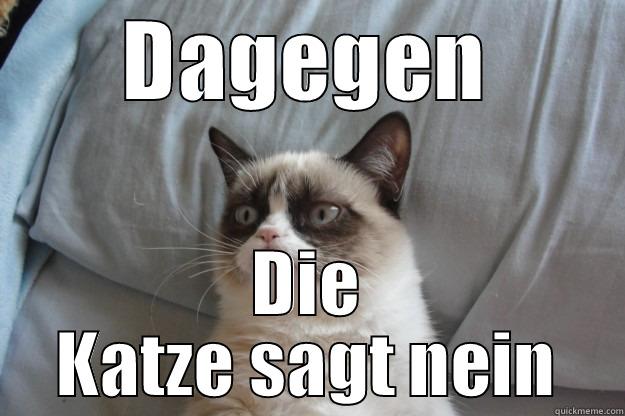 DAGEGEN DIE KATZE SAGT NEIN Grumpy Cat