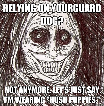 relying on yourguard dog? not anymore. let's just say i'm wearing 