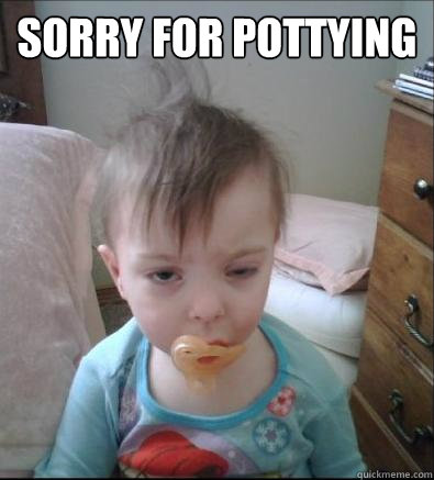 sorry for pottying   Party Toddler