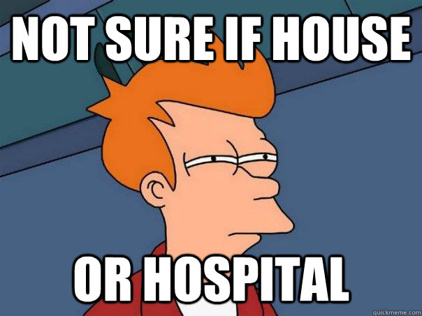 Not sure if house Or hospital - Not sure if house Or hospital  Futurama Fry