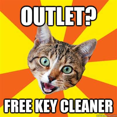 outlet? free key cleaner  Bad Advice Cat