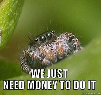  WE JUST NEED MONEY TO DO IT Misunderstood Spider