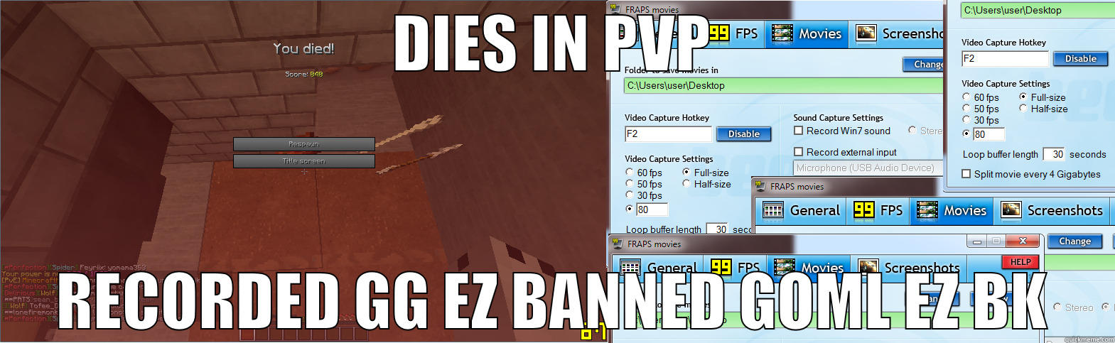 Oooo Kill em - DIES IN PVP RECORDED GG EZ BANNED GOML EZ BK Misc