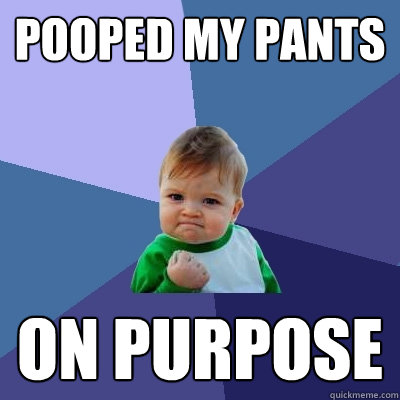 Pooped my pants On purpose  Success Kid