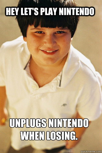 HEY LET'S PLAY nintendo  unplugs Nintendo when losing.   Annoying Childhood Friend