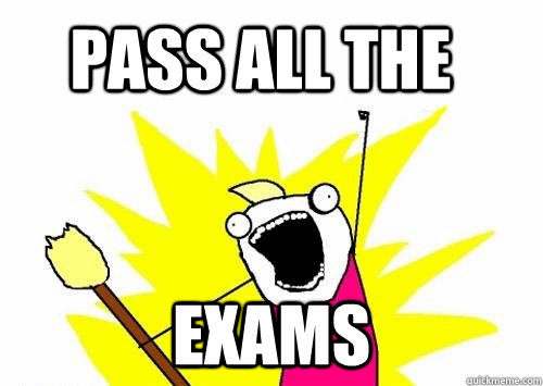 Pass ALL THE eXAMS  Do all the things