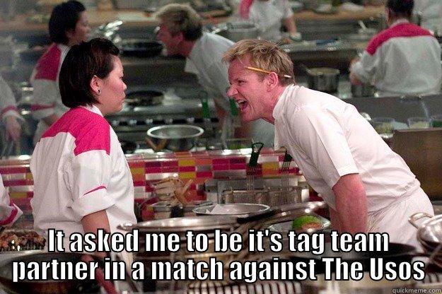  IT ASKED ME TO BE IT'S TAG TEAM PARTNER IN A MATCH AGAINST THE USOS Gordon Ramsay