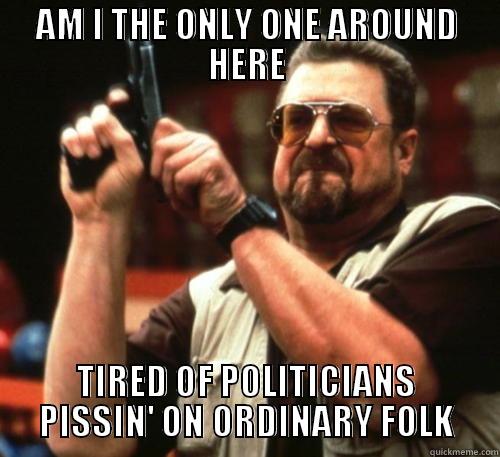 AM I THE ONLY ONE AROUND HERE TIRED OF POLITICIANS PISSIN' ON ORDINARY FOLK Am I The Only One Around Here