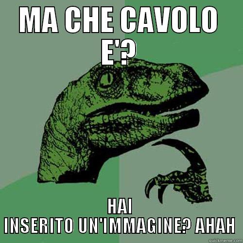 MA CHE CAVOLO E'? HAI INSERITO UN'IMMAGINE? AHAH Philosoraptor