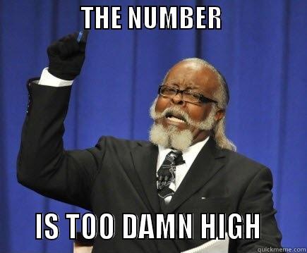                 THE NUMBER                         IS TOO DAMN HIGH        Too Damn High