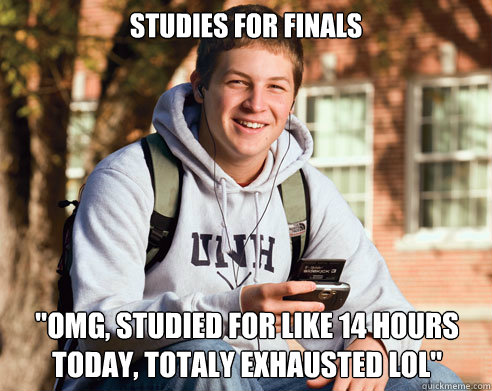 Studies for finals 