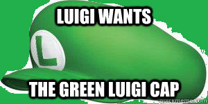 luigi wants the Green Luigi Cap - luigi wants the Green Luigi Cap  Green Luigi Cap