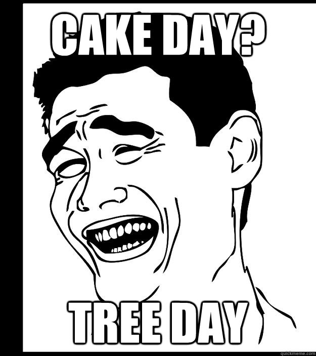 Cake day? Tree day  Yao Ming