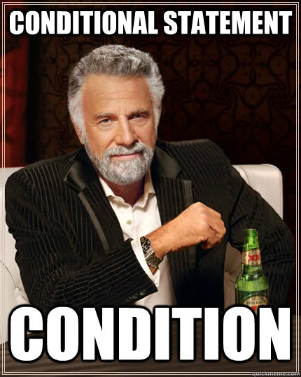 Conditional Statement Condition - Conditional Statement Condition  The Most Interesting Man In The World