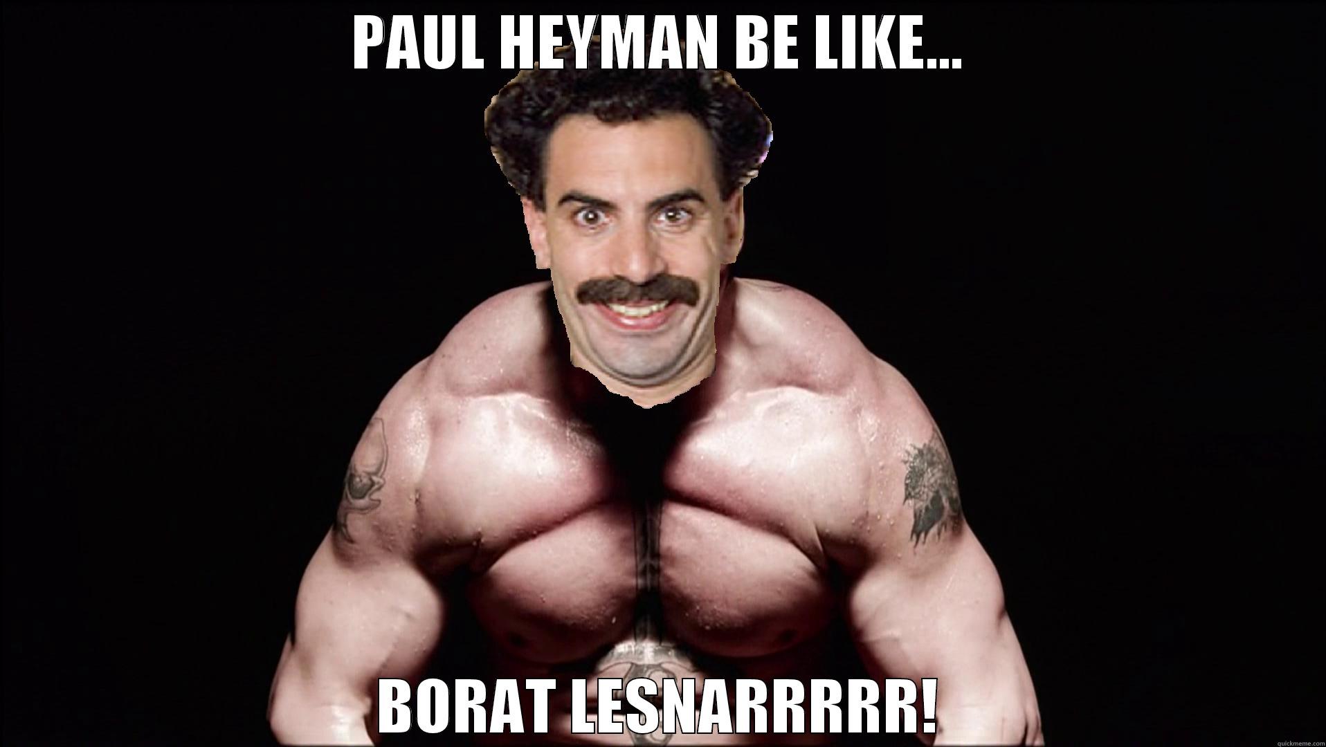 PAUL HEYMAN BE LIKE... BORAT LESNARRRRR! Misc