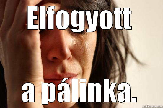 ELFOGYOTT A PÁLINKA. First World Problems