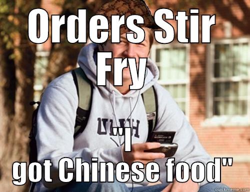 ORDERS STIR FRY 