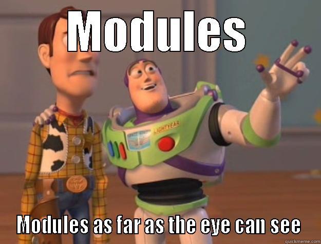 Modules! Modules! Modules! - MODULES MODULES AS FAR AS THE EYE CAN SEE Toy Story