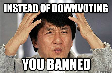 instead of downvoting You banned - instead of downvoting You banned  EPIC JACKIE CHAN