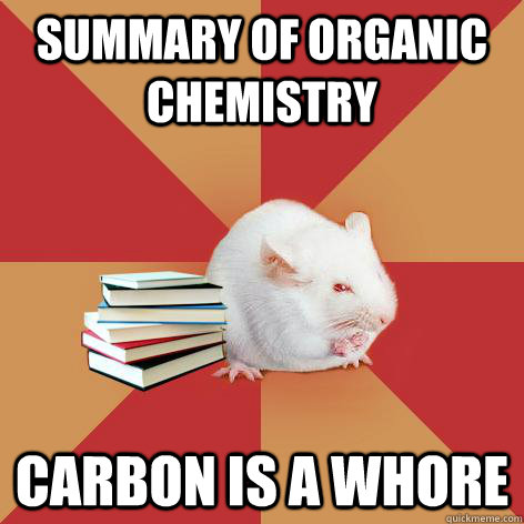 summary of Organic Chemistry carbon is a whore - summary of Organic Chemistry carbon is a whore  Science Major Mouse