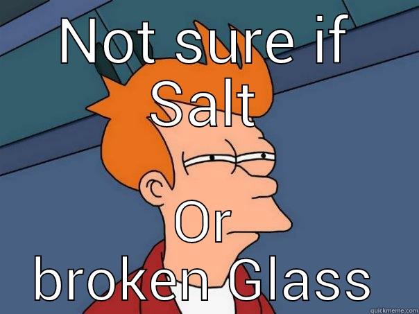 NOT SURE IF SALT OR BROKEN GLASS Futurama Fry