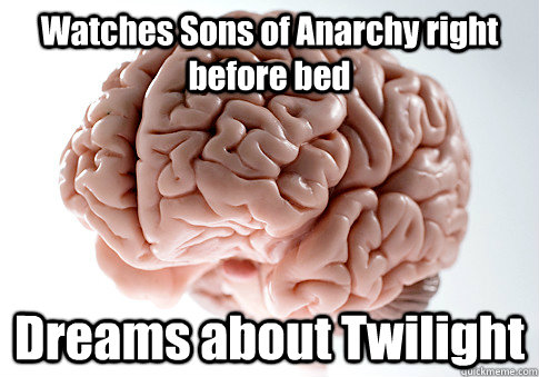 Watches Sons of Anarchy right before bed Dreams about Twilight  Scumbag Brain