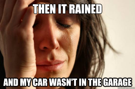 Then it rained and my car wasn't in the garage - Then it rained and my car wasn't in the garage  FWPlaptop