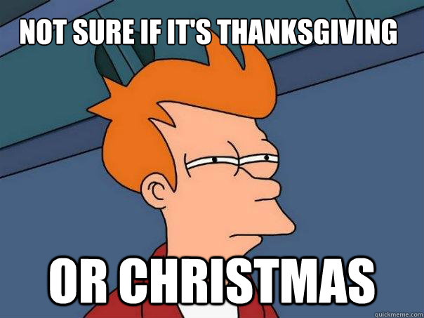 Not sure if it's Thanksgiving Or Christmas  Futurama Fry