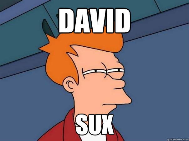 david  sux - david  sux  Futurama Fry