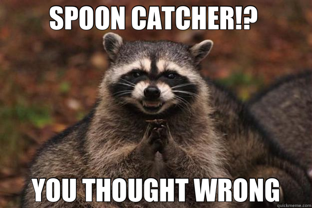 SPOON CATCHER!?  YOU THOUGHT WRONG  Evil Plotting Raccoon