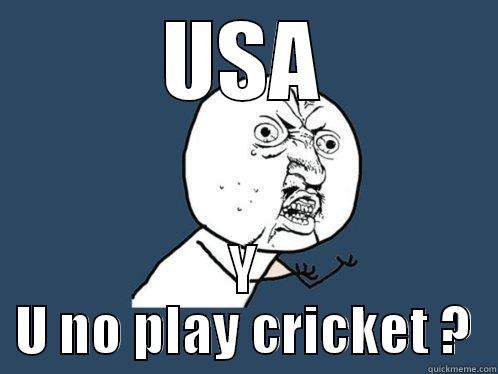 USA Y U NO PLAY CRICKET ? Y U No