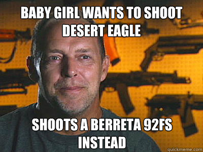 Baby Girl Wants To Shoot Desert Eagle Shoots a Berreta 92fs        Instead  Sons of guns