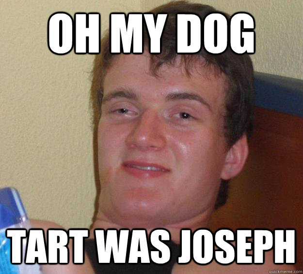 OH mY dog tART was joseph  10 Guy