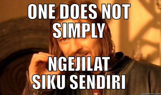 ONE DOES NOT SIMPLY NGEJILAT SIKU SENDIRI Boromir