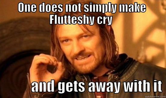 ONE DOES NOT SIMPLY MAKE FLUTTESHY CRY              AND GETS AWAY WITH IT Boromir