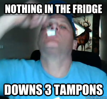 NOTHING IN THE FRIDGE DOWNS 3 TAMPONS - NOTHING IN THE FRIDGE DOWNS 3 TAMPONS  Shoenice