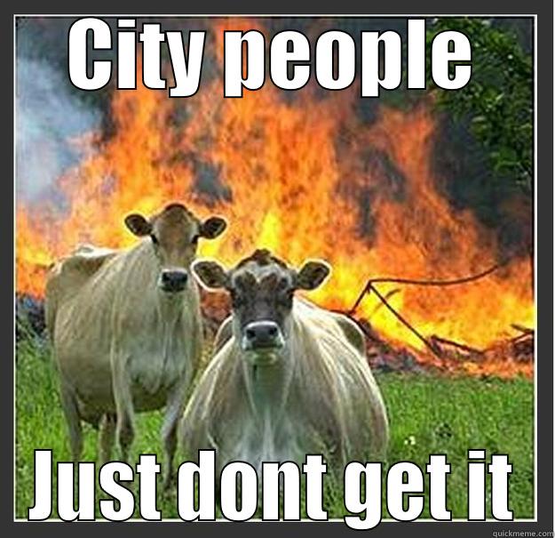 City People - CITY PEOPLE JUST DONT GET IT Evil cows