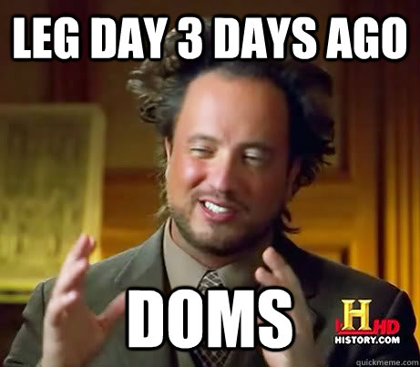 Leg day 3 days ago DOMS  