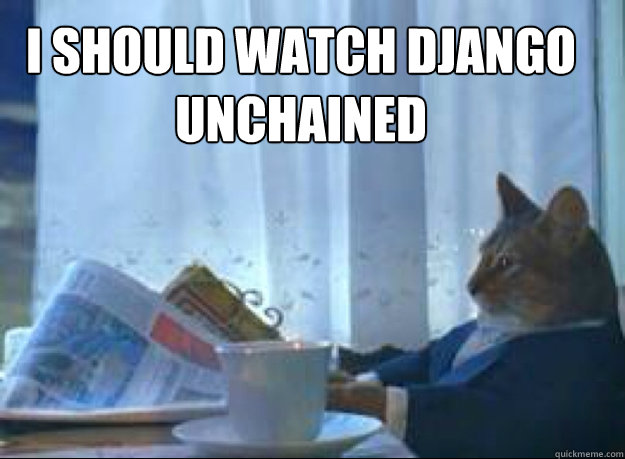 I should watch Django Unchained   I should buy a boat cat