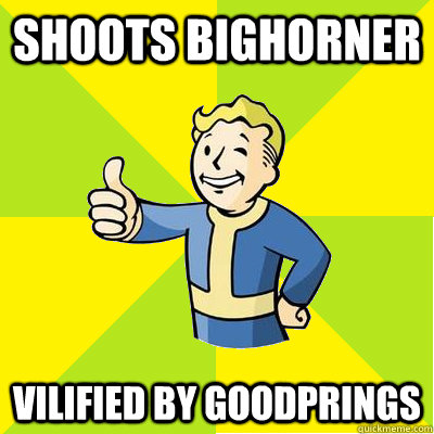 shoots bighorner vilified by goodprings  Fallout new vegas