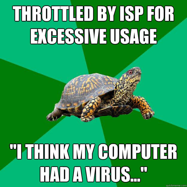 Throttled by ISP for excessive usage 