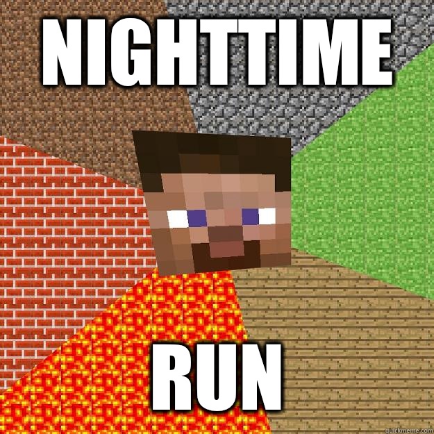 NIGHTTIME RUN  Minecraft