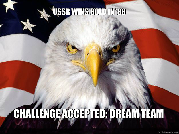 USSR wins gold in '88 challenge accepted: dream team  One-up America