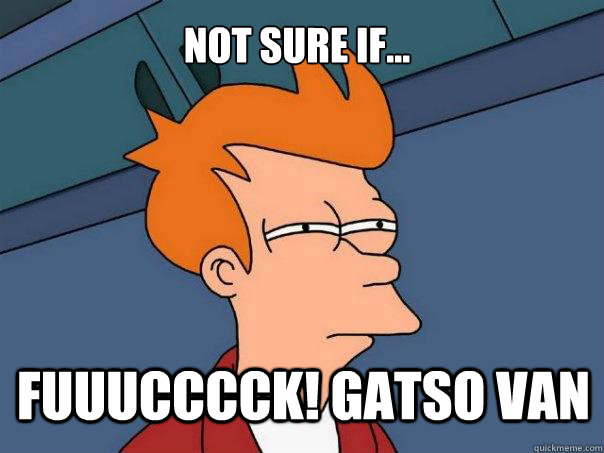 not sure if... fuuucccck! gatso van  Futurama Fry