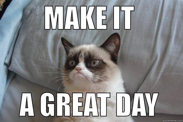 MAKE IT A GREAT DAY - MAKE IT A GREAT DAY Grumpy Cat