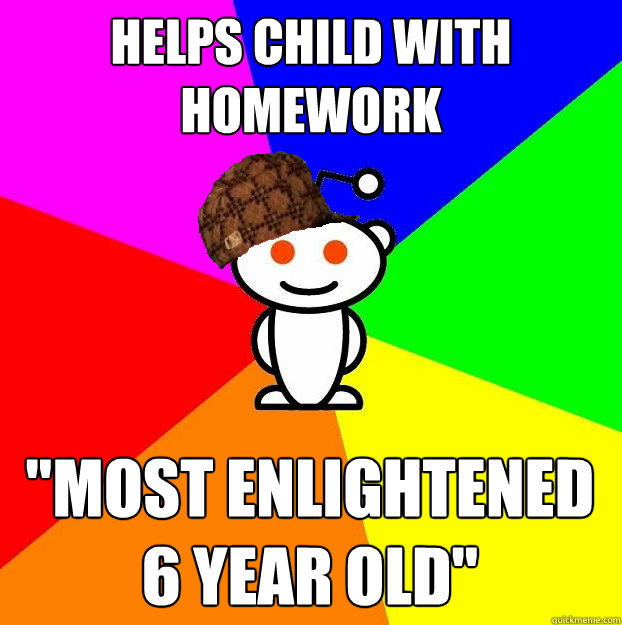 Helps child with homework 