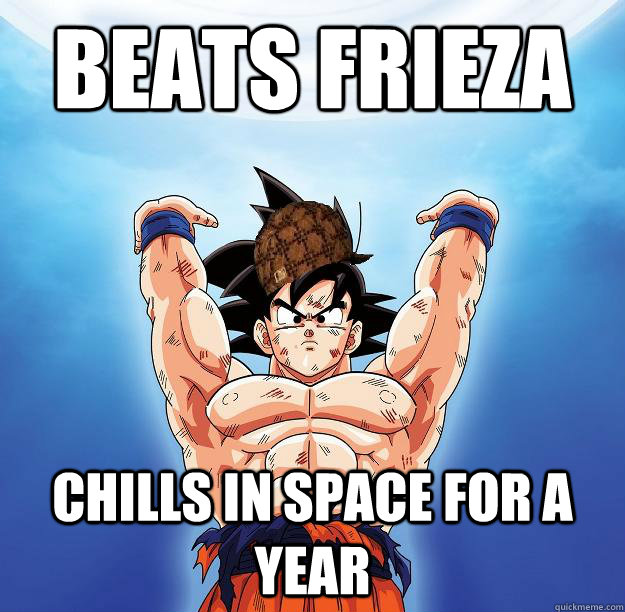 beats frieza chills in space for a year   Scumbag Goku