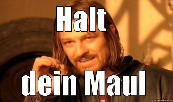 HALT  DEIN MAUL Boromir