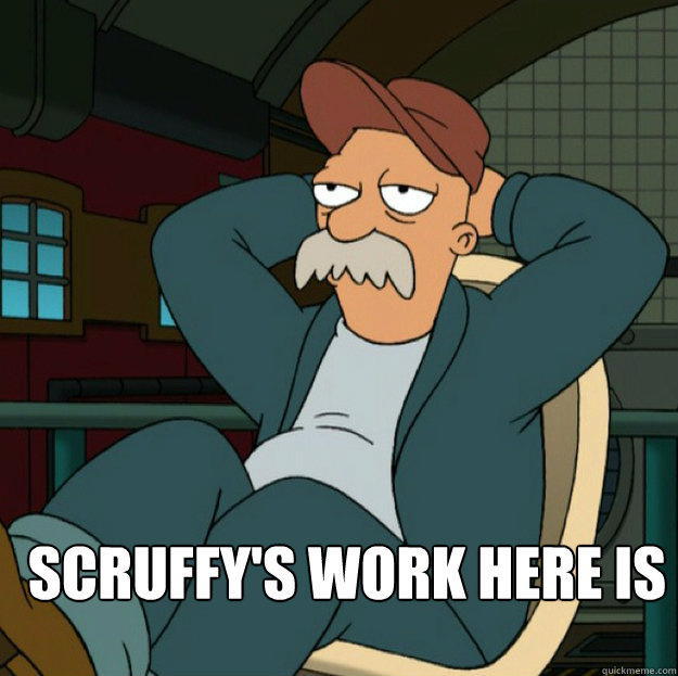 Puts bullshit in title lines. scruffy's work here is done.  Scruffy the Janitor