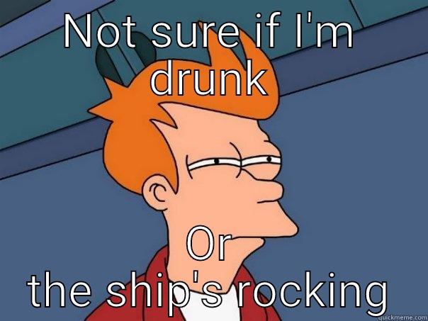 NOT SURE IF I'M DRUNK OR THE SHIP'S ROCKING Futurama Fry